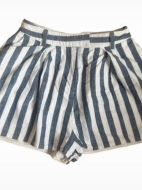 Striped Blue and White Women’s Shorts